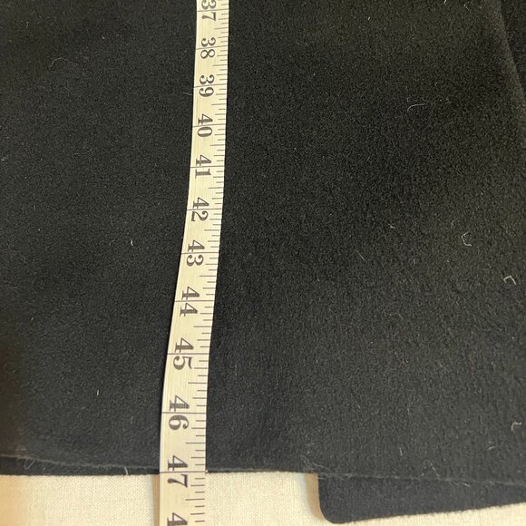 Reflections Women’s Long Black Wool Coat Made in USA Double Breasted Size Medium - Picture 10 of 13